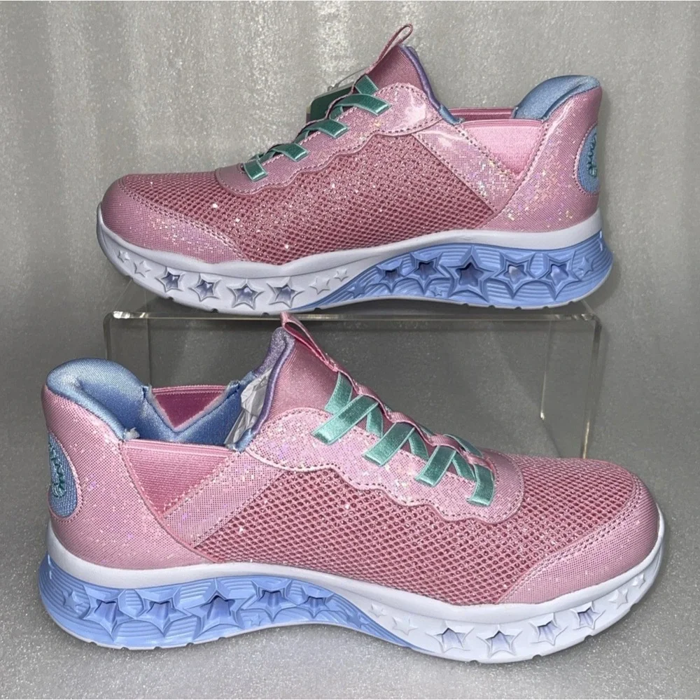 S Sport By Skechers Keely Sneakers Light Up‎ Stretch Laces Big Girls Size 5 NEW